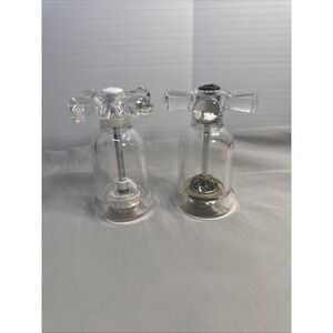Cole & Mason Acrylic "Tap" Salt and Pepper Mill Grinder Set - Vintage